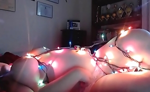 Chunky unsubtle hangs away in christmas lights