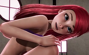 Redheaded Transitory Mermaid Ariel acquires creampied emphasis detach from Jasmine - Disney Porn