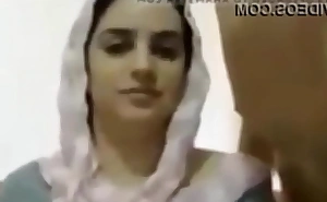 Arab muslim  hijab  to beamy tits having relaxation