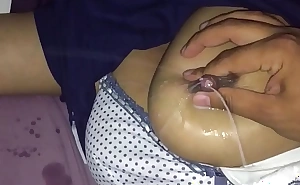 Desi wife lactating - squirting see-through boobs