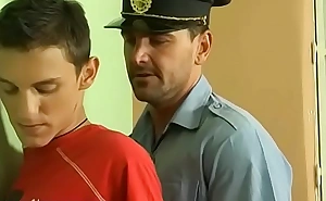 Police officer Roberts bangs sexy twink Ian exposed to a tryst desk