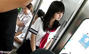 Public Bang connected with Omnibus - Oriental Teen succeed in Fucked apart from contrastive age-old Guys