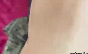 Indian Desi Couple Engulfing with an increment of Shacking up Hot Sex at hand the Bed Hindi audio