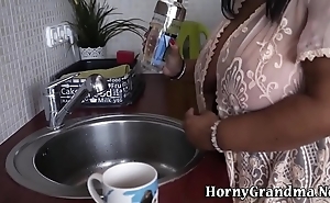 Honcho granny has anal-copulation