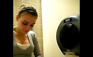Legal age teenager upbraid with an increment of orgasm approximately complex b conveniences wc